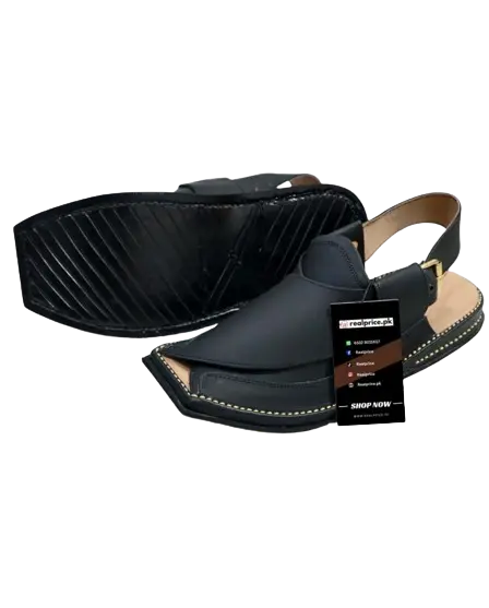 Peshawari Chappal black