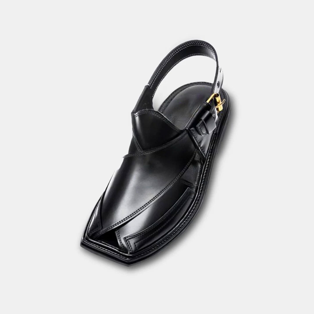 Black Charsadda Chappal