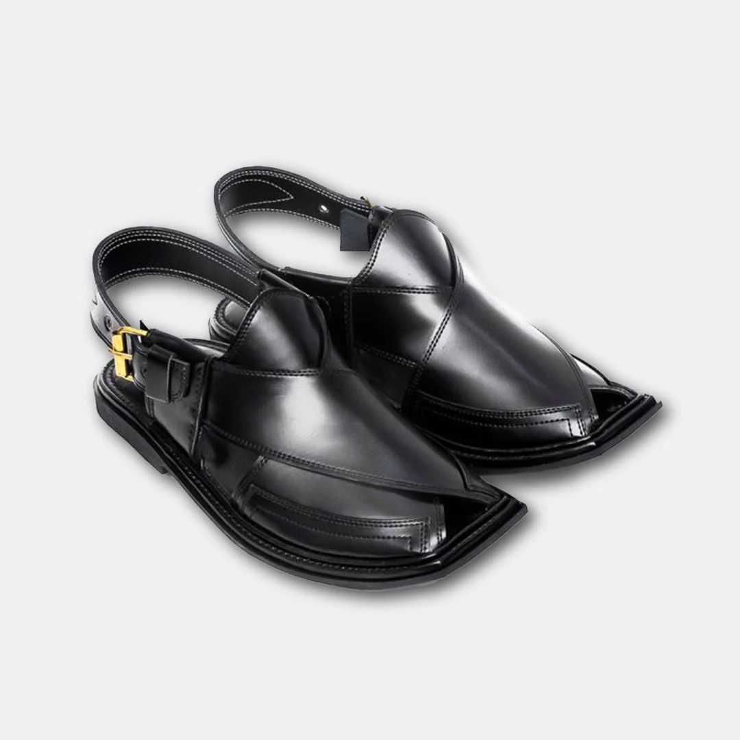 Black Charsadda Chappal