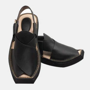 HEEL MATTE BLACK Kaptaan Chappal
