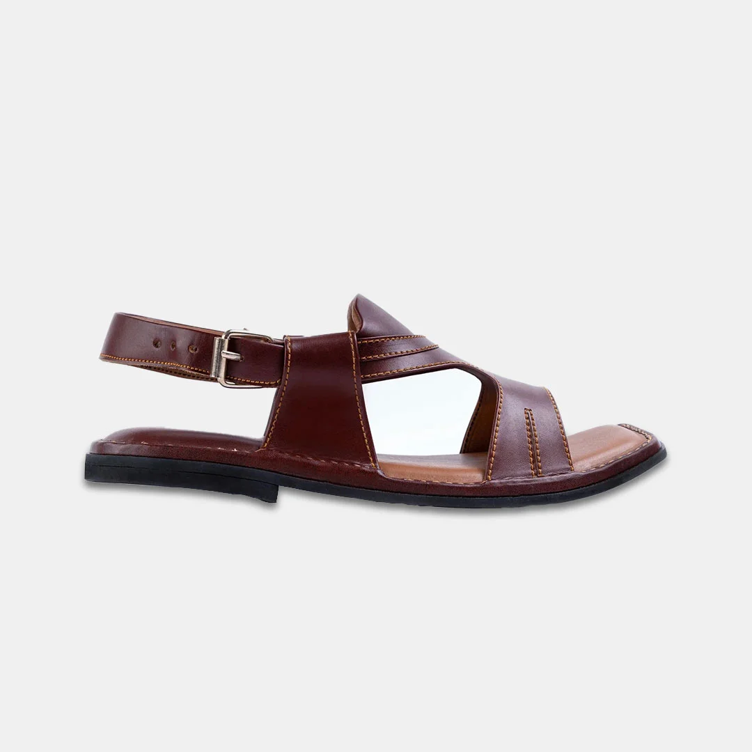 Kohati Chappal Brown Handmade Pure Leather Design