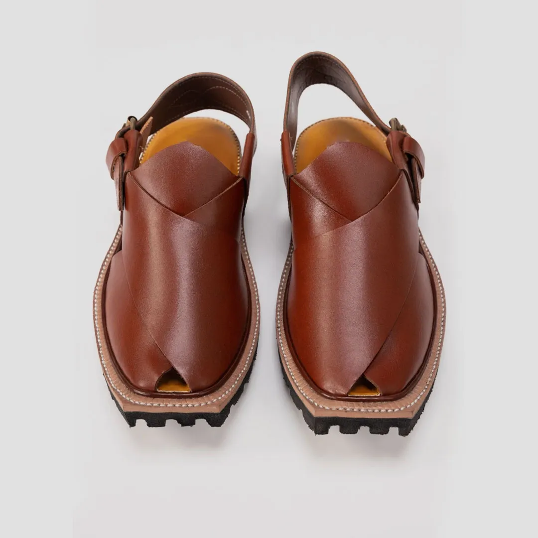Brown Peshawari Chappal
