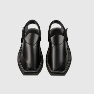 Black Peshawari Chappal