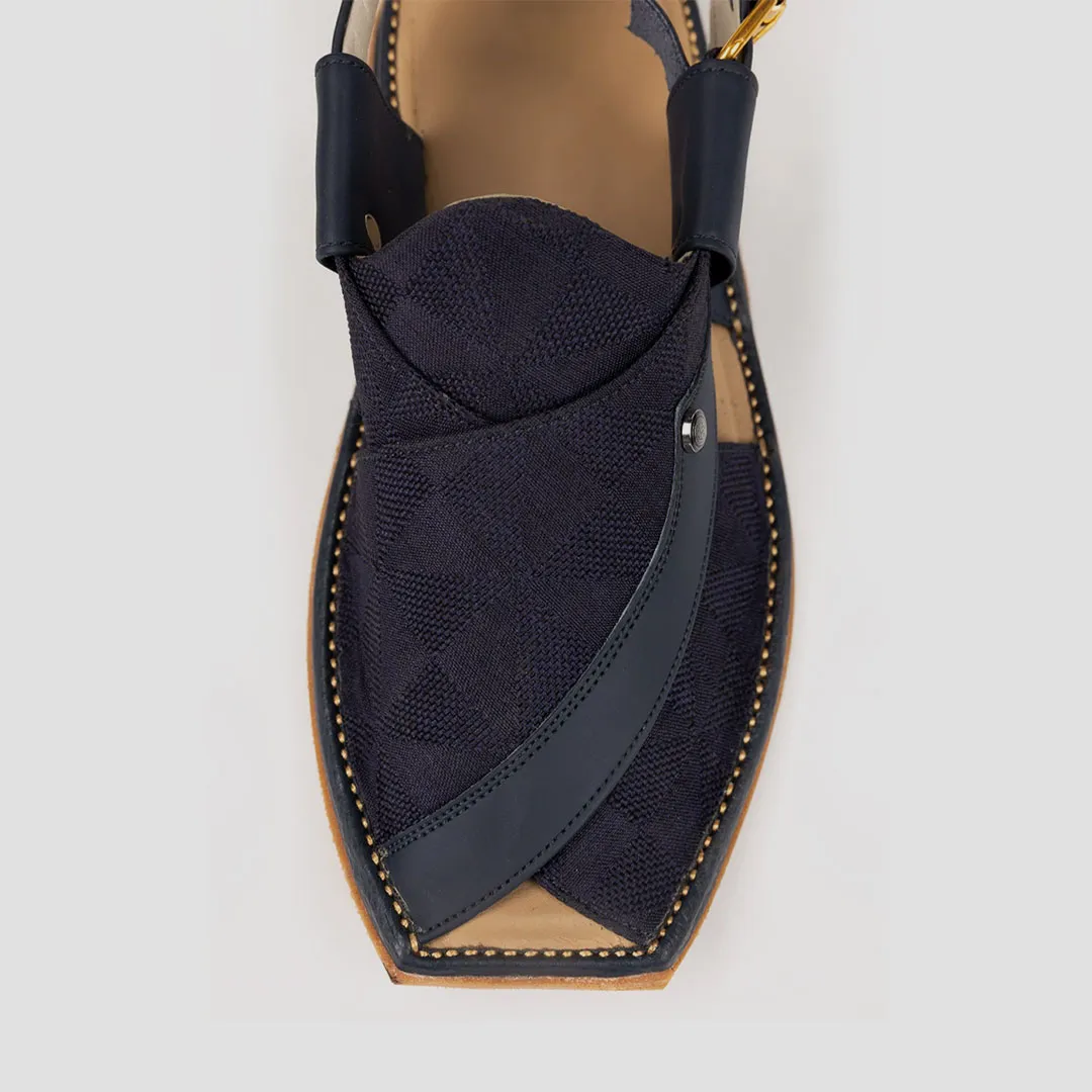 Dark blue colour peshawari chappal