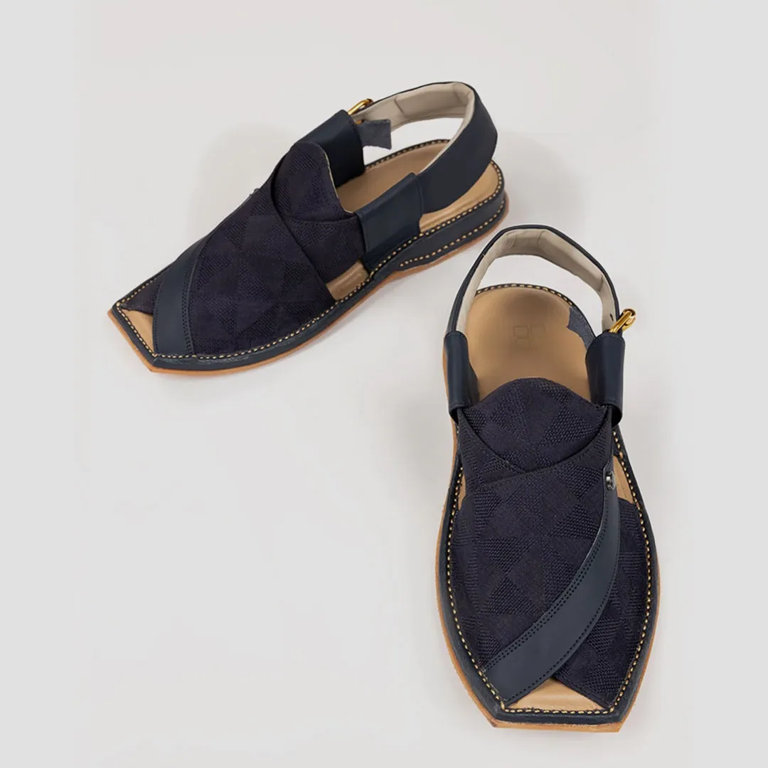 Blue Colour Peshawari Chappal for Men