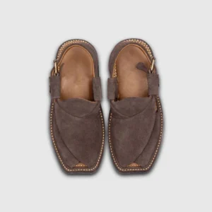 Brown Suede Peshawari Chappal