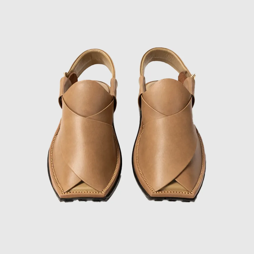 Fawn Mens Peshawari Chappal