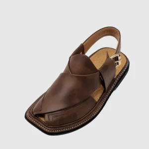 Peshawari Chappal Double Gear - Brown