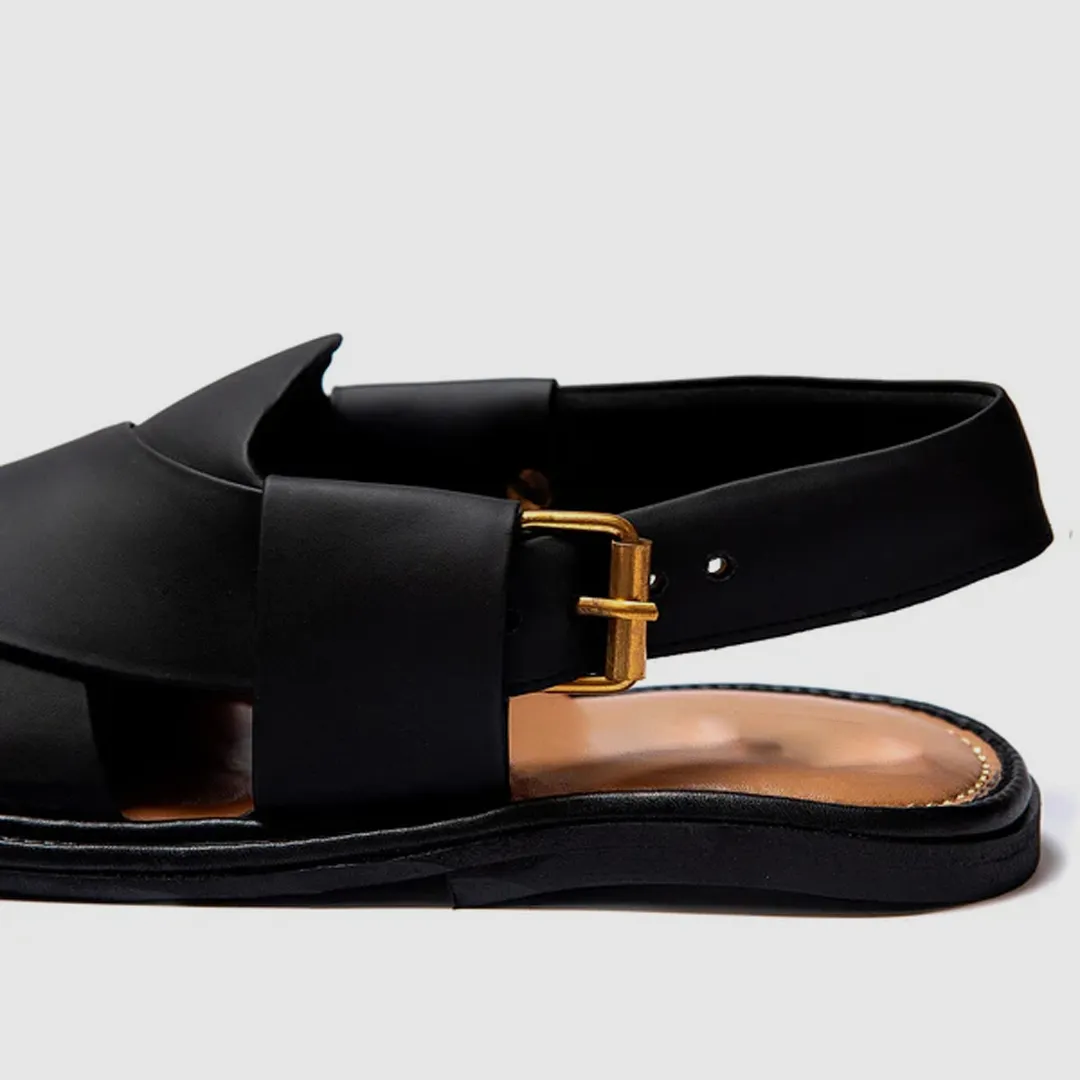 Peshawari black Rubber Chappal