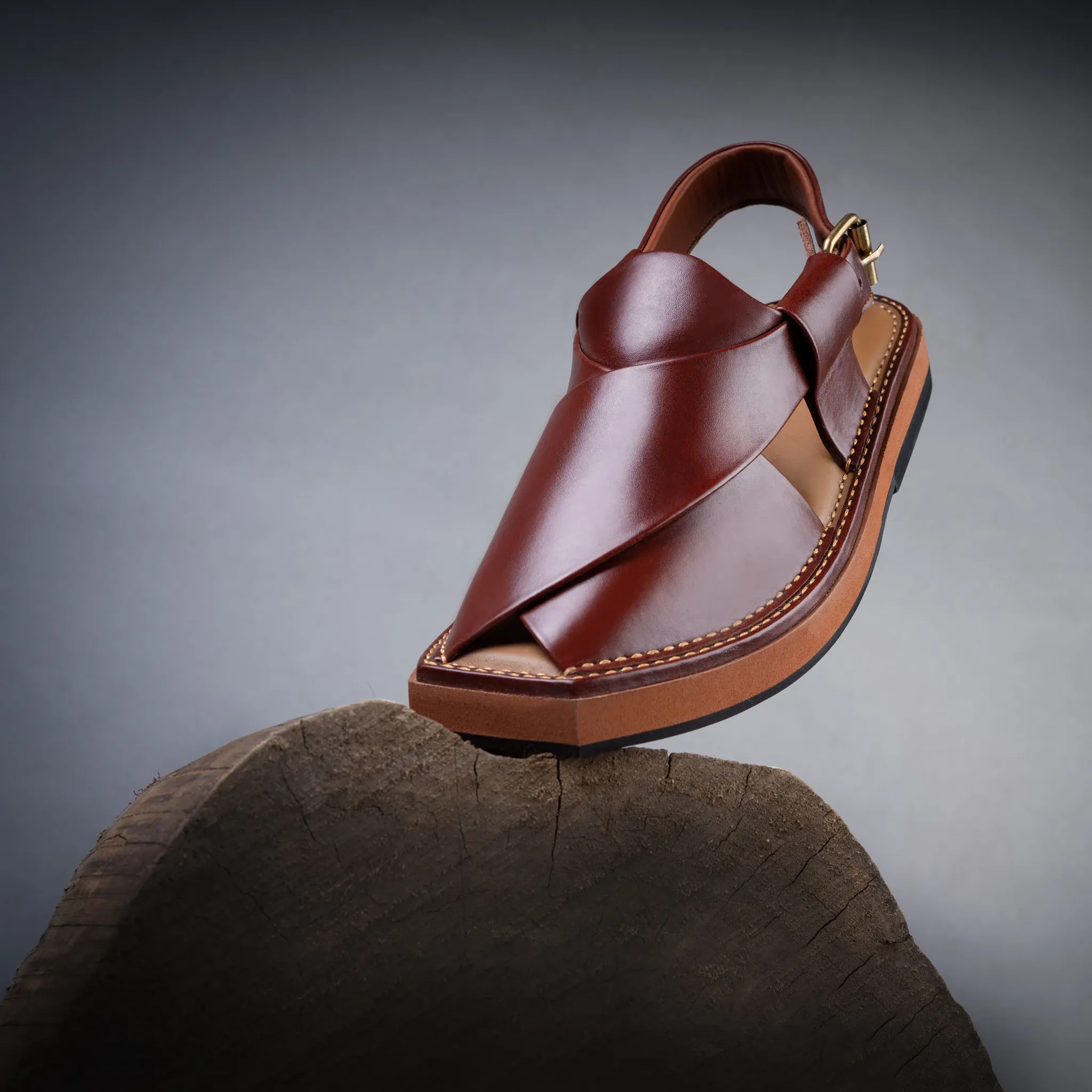 Kaptaan Chappals Burgundy