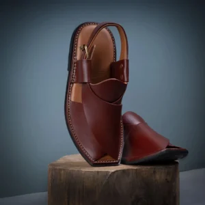 Premium Peshawari Chappal Burgundy