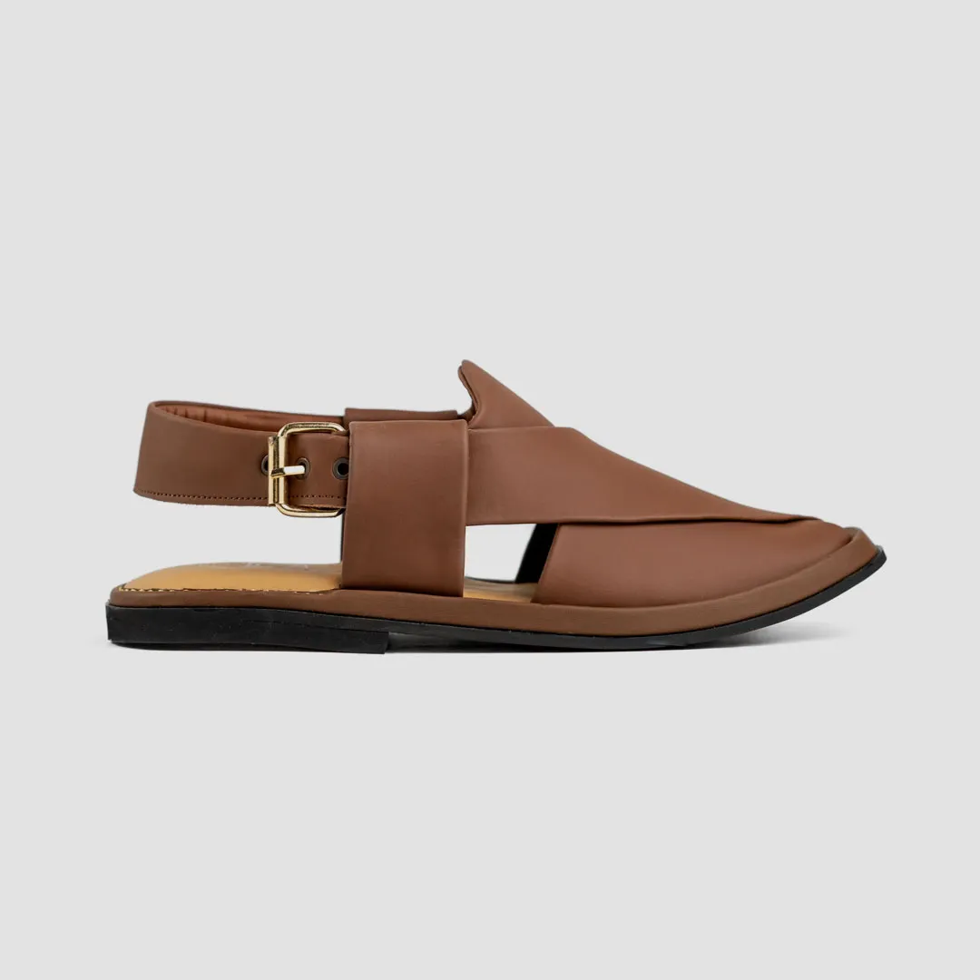 Round walnut peshawari chappal mens sale online