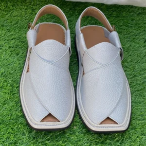 Smart Zalmi White Dotted Peshawari Chappal