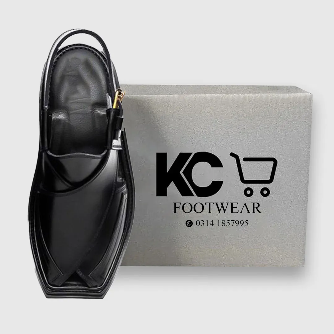 Black Charsadda Chappal