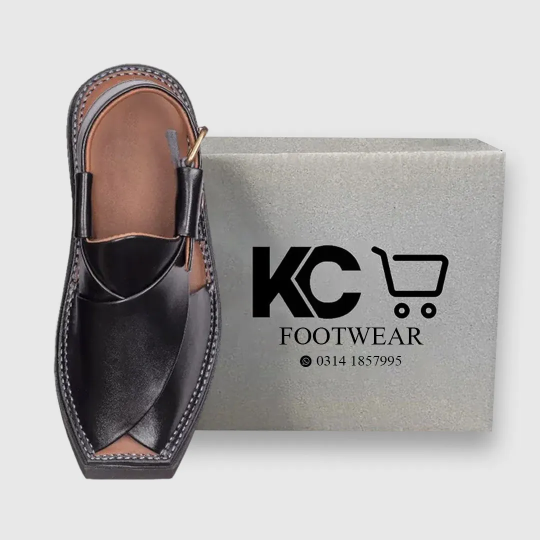 black kaptaan peshawari chappal