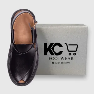 Black Round Shape Chappal