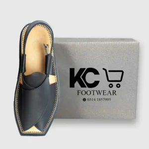 Peshawari Chappal - Black